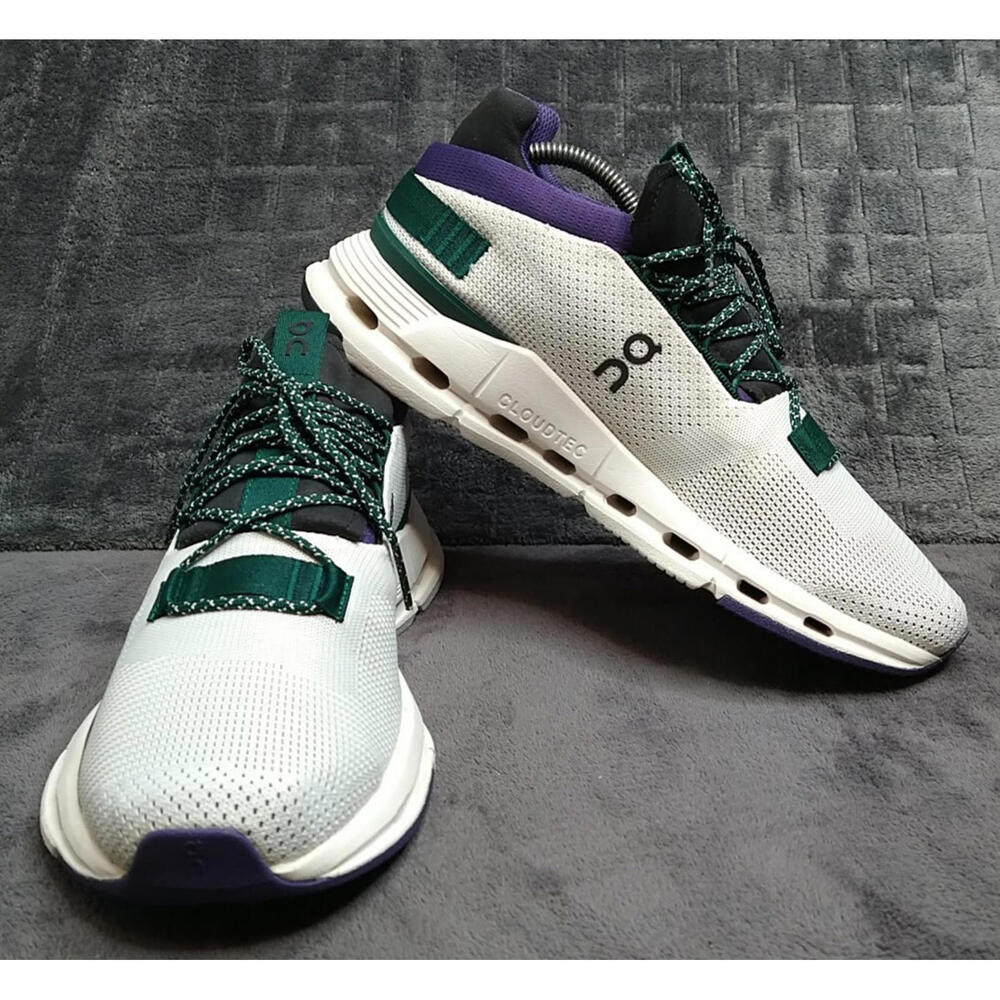 On Cloudnova Women's 11 White Violet Comfort CloudTec Running Shoes